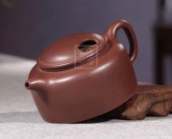 《牛蓋蓮子》宜興紫砂壺高級工藝美術師手工拼紫泥牛蓋蓮子茶壺茶具