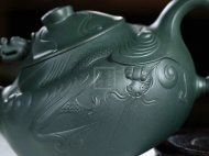 《云龍》宜興紫砂壺高級工藝美術師手工民國綠泡茶壺魚化龍茶具