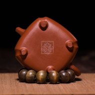 《四方壺》宜興紫砂壺茶壺名家茶具助理工藝美術師純手工大紅袍方壺