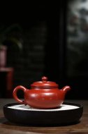 《泥繪仿古》宜興紫砂壺工藝美術(shù)師手工大紅袍仿古茶壺具
