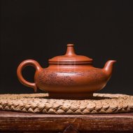 《玉柱》宜興紫砂助理工藝美術師手工底槽青泡茶壺套壺