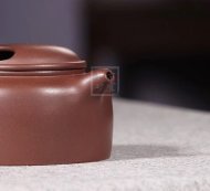 《牛蓋蓮子》宜興紫砂壺高級工藝美術師手工拼紫泥牛蓋蓮子茶壺茶具