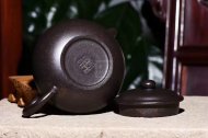 《仿古》宜興紫砂壺純全手工茶壺泡茶壺原礦黑朱泥仿古壺