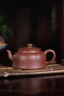 《陶緣雙面刻繪》宜興紫砂壺助理工藝美術師手工紫泥創新壺泡茶壺茶具