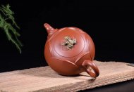 《荷塘月色茶具》宜興紫砂壺名師高級工藝美術師手工大紅袍金絲西施泡茶壺