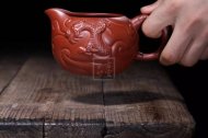 《魚化龍公道杯》宜興紫砂壺手工大師收藏級茶壺大紅袍料
