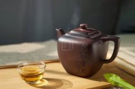 《松風煮茗》宜興紫砂壺茶壺高級工藝美術師手工紫泥