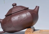 《六方容天》宜興紫砂壺高級工藝美術師手工紫泥竹容天茶壺茶具
